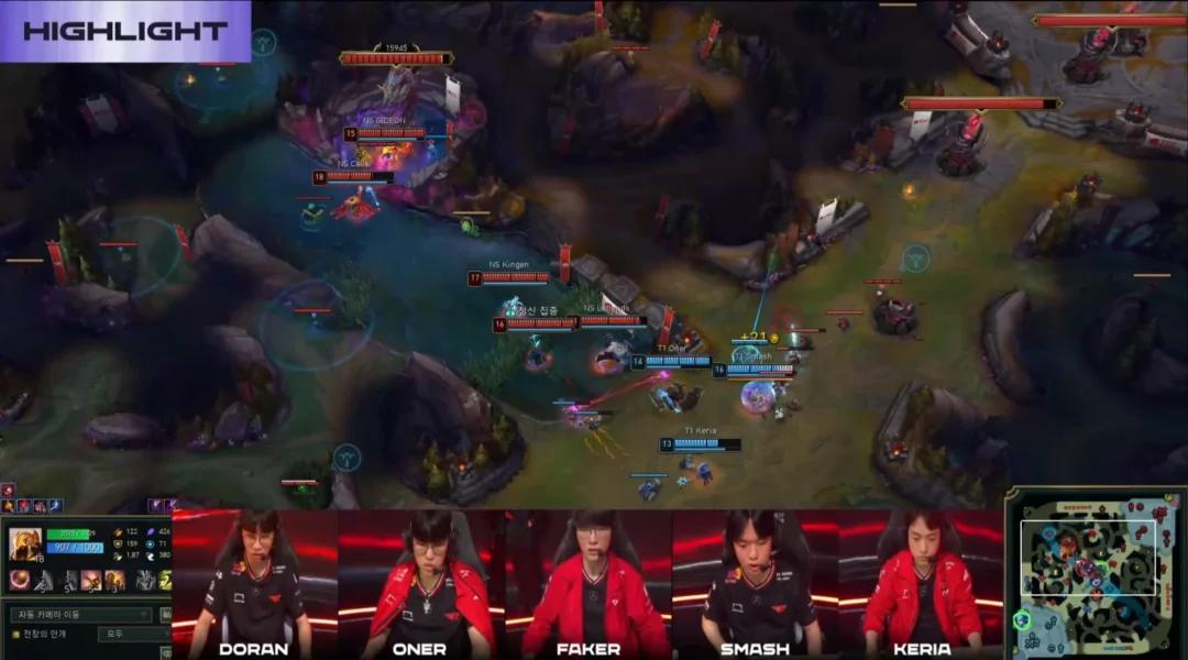 V5碾压FNC，Gumayusi极限生还后反打焦点之战半决赛，技惊四座